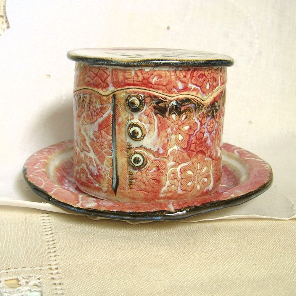 French Butter Bell Hand Thrown Stoneware Pottery Butter