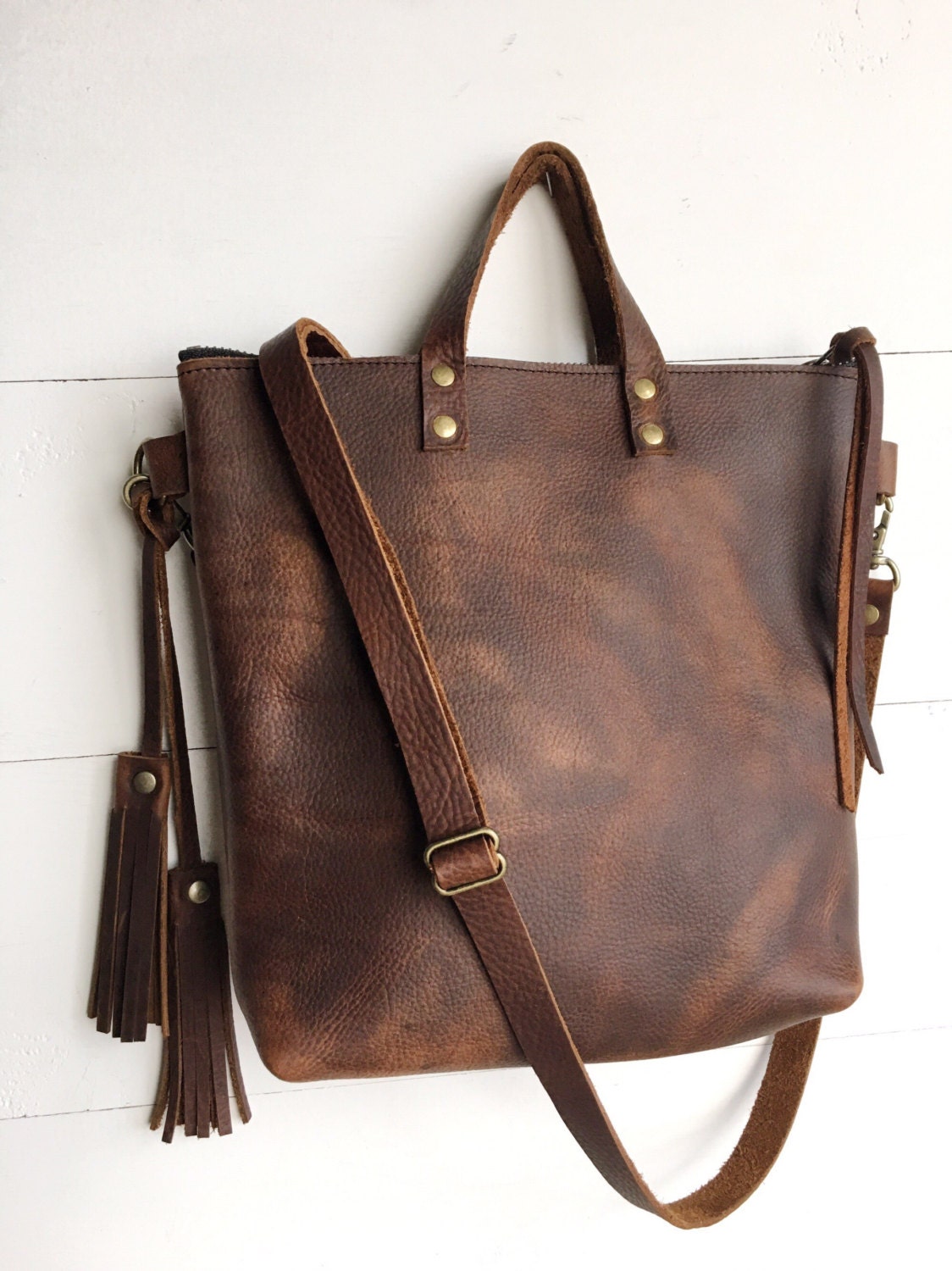 Brown leather crossbody bag brown leather purse crossbody