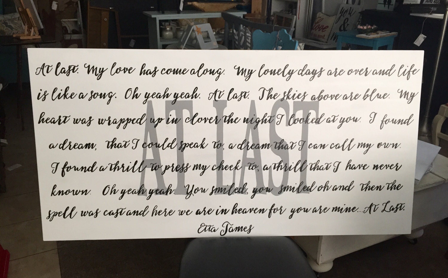 At Last My Love Has Come Along Etta James Wall Art