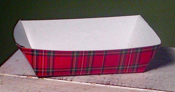 Red Royal Stewart Tartan Paper Food Tray - Set of 12 Il_570xn