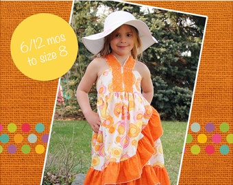 Monroe's Wrap Dress PDF Pattern - Sizes 6/12m to 8 Girls