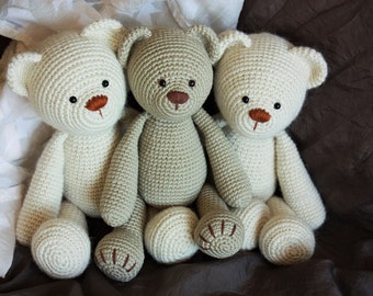 PATTERN: Lucas the Teddy - Amigurumi Pattern - Classical Teddy Bear Crochet Tutorial - Instant download- Printable- In English