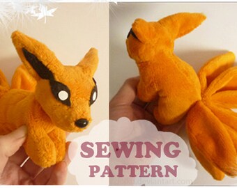 SEWING PATTERN Kurama Magnet plushie ~ Naruto
