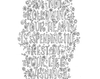 serenity prayer quote coloring page instant download line