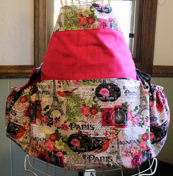 Items similar to Paris Garden Gathering Apron Harvest Apron Basket