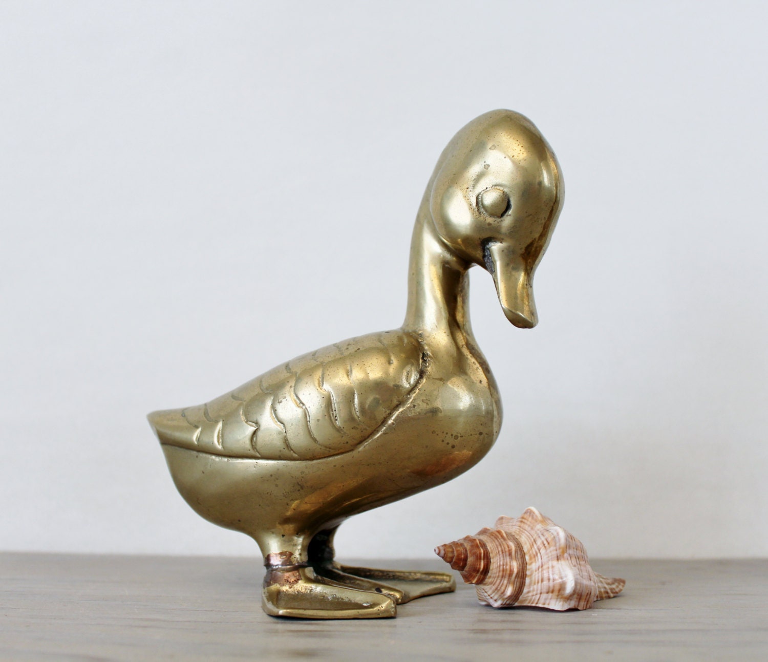 solid brass duck figurines