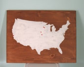 USA Map - No Title - Personalized Custom United States Map USA Travel Map Valentine Wedding Anniversary Birthday Gift