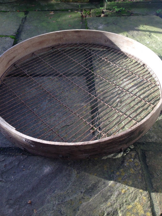 RESERVED Wooden garden sieve stone sieve potato riddle