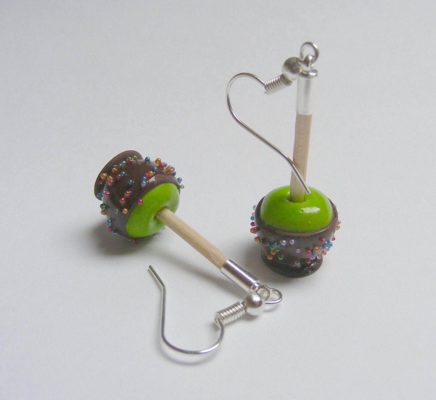 Food Jewelry Candy Apple Earrings Miniature Food Jewelry