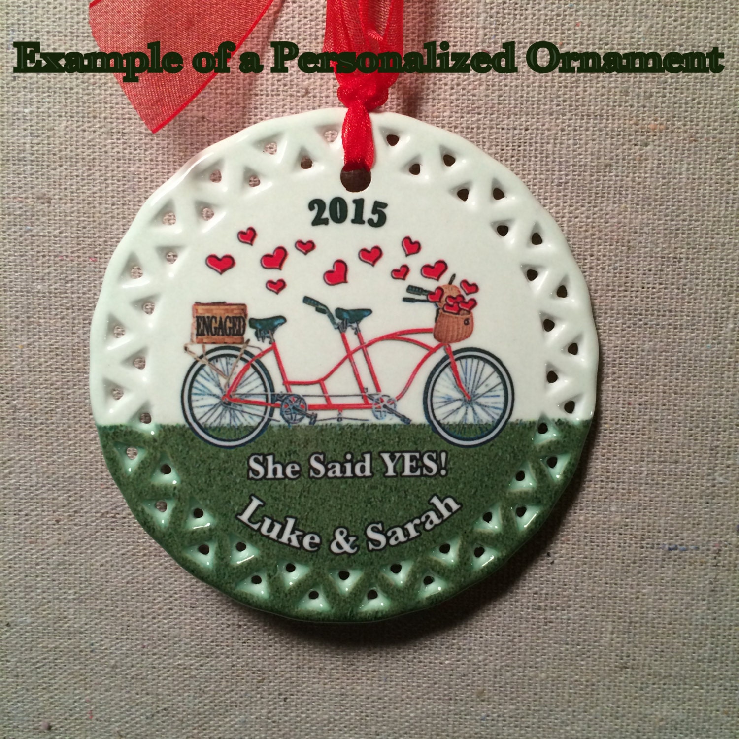 engagement gift a holiday ornament with she said yes engagement gift a holiday ornament with she said yes