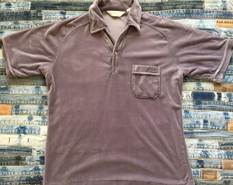 1970 Capri California - David Langman - Velour Shirt - Size Large