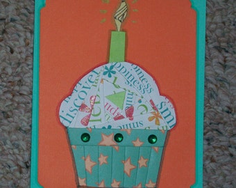 Cupcake Iris-Folded Card by FoldsWithLoveByHolly on Etsy