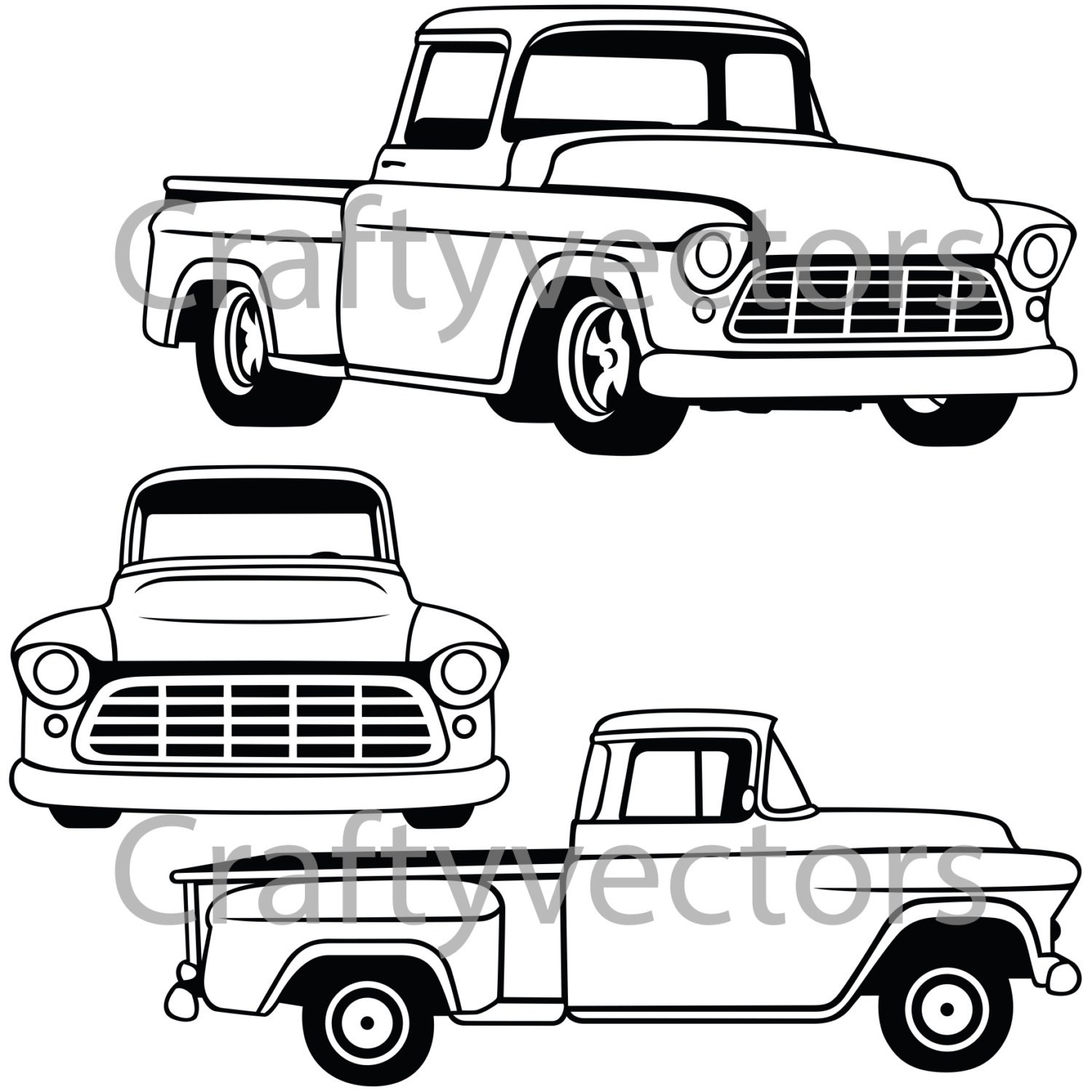 1956 Chevrolet Truck Vector File