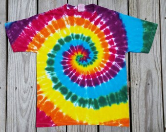 Kids Rainbow Tie Dye Tshirt, Sizes Available XS S M L XL, Boys Tie Dye, Girls Tie Dye, Hippie Kids, Tie Dye Tee