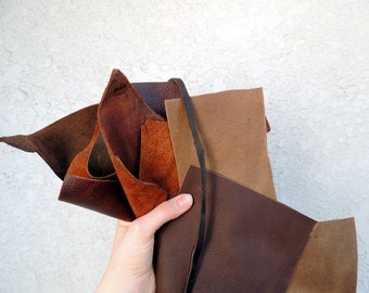 Scrap Leather Scraps Fabric Scraps Leather Remnants Genuine Leather Cowhide Scraps Leather bundles Leather straps Leather Pieces