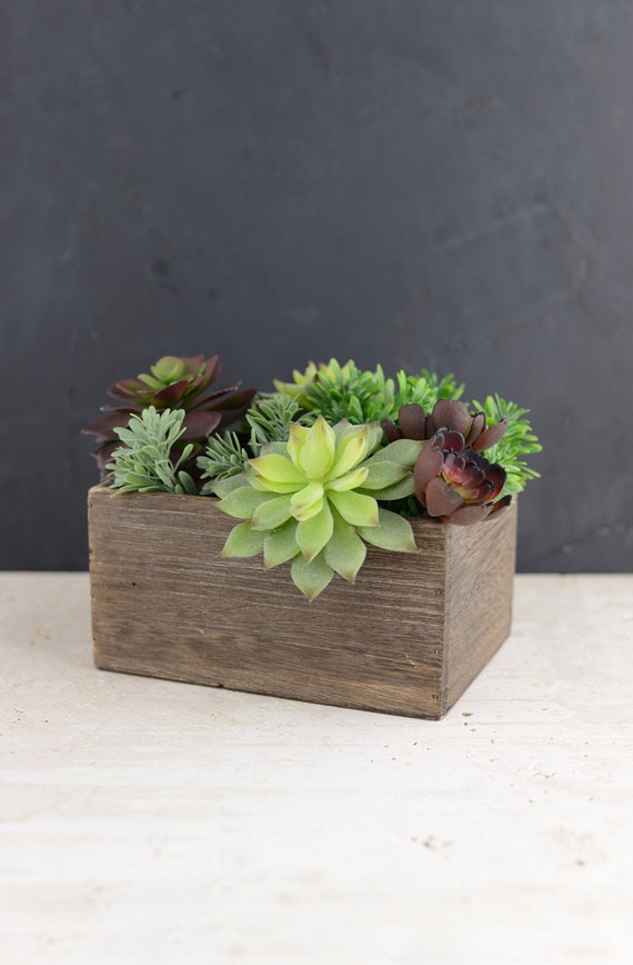 DYI Wedding Centerpiece Ideas Wooden Planter Boxes Wedding