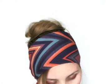 boho head scarf summer head accessory cotton thin scarf tie up head wrap chevron head band chic hippie hair style long headwrap bohemian