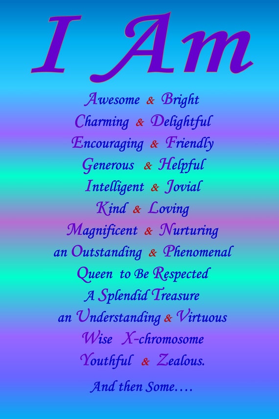 Items similar to I AM Affirmations, Alphabet Affirmations 