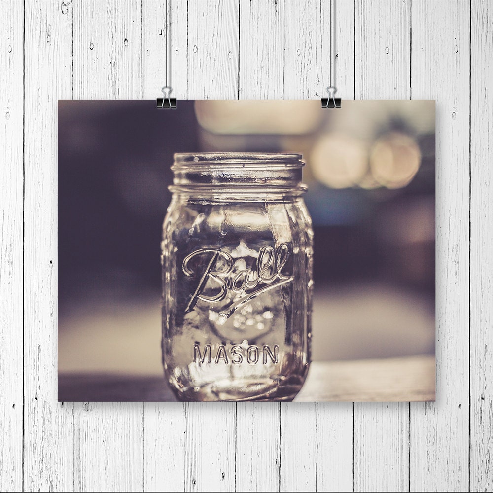 Mason Jar Decor Kitchen Wall Art Canning Jar Vintage Prints