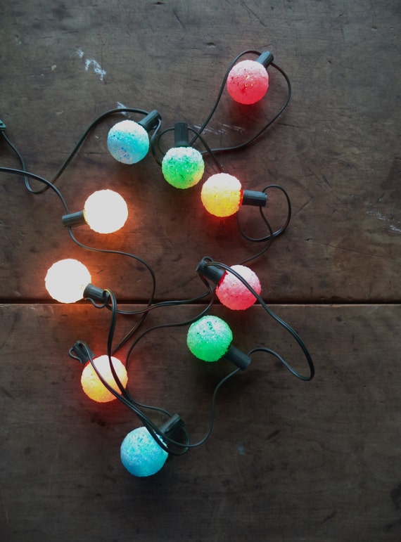 Items similar to Vintage Christmas Lights Lighted Ice General Electric Holiday Home & Living ...