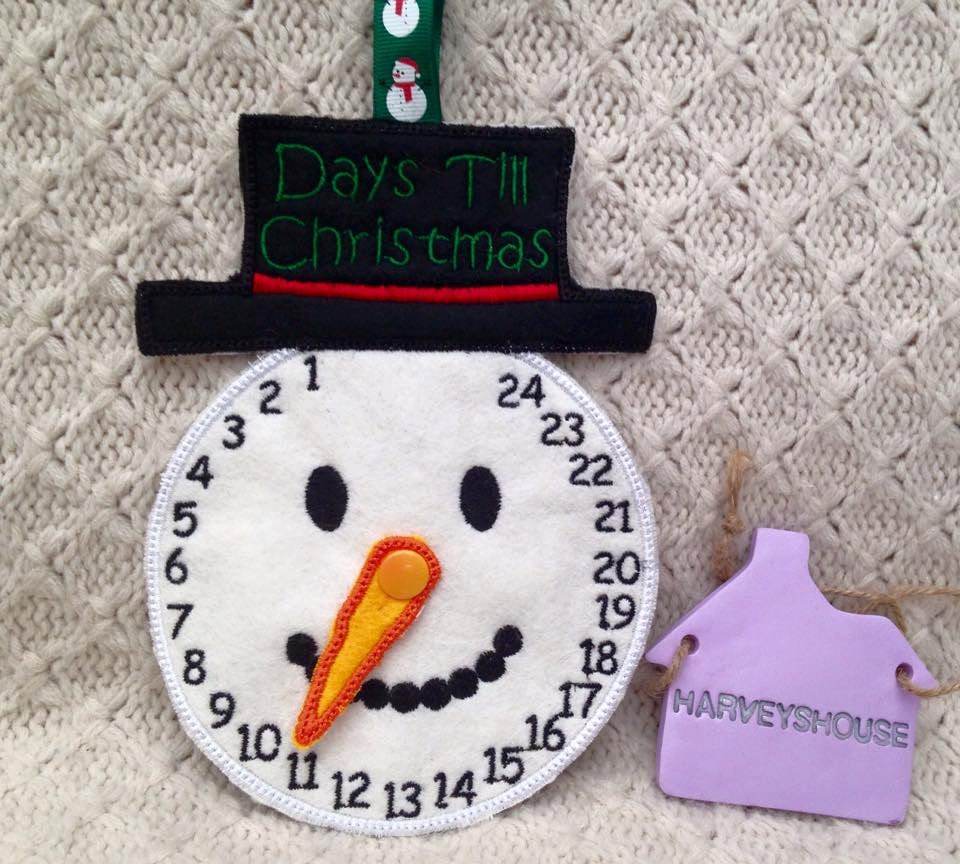 Christmas Countdown Clock Handmade To Order Snowmad Advent