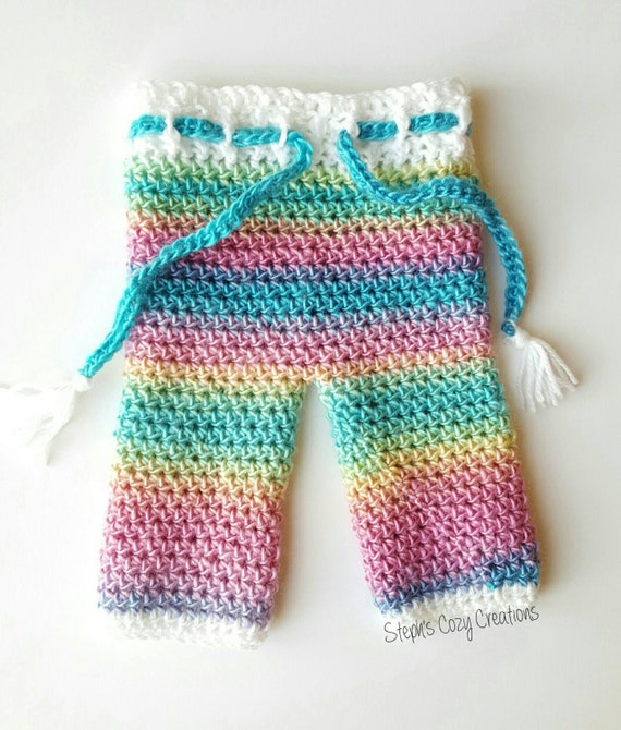 Baby Leggings Spring Baby Clothes Rainbow by StephsCozyCreations