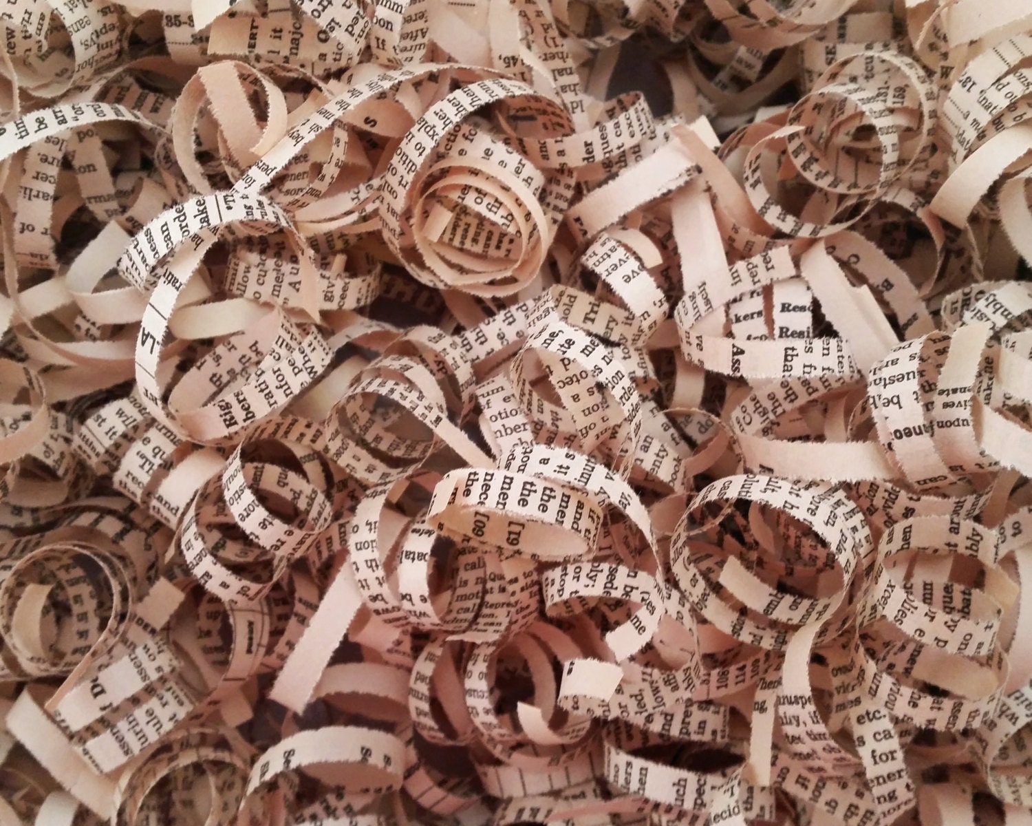 Book Gift Shred Shredded Paper Basket by ForWhomTheBookTolls