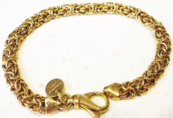 Romanza Byzantine Bracelet set in 18K Gold over Bronze 7