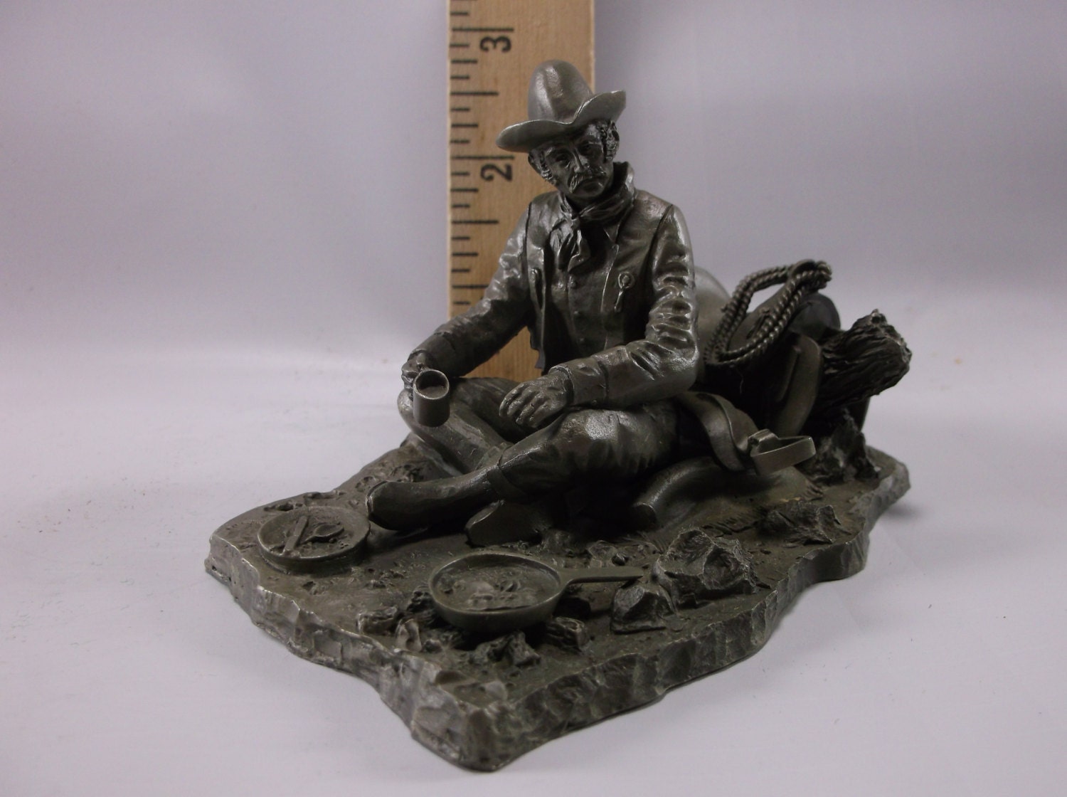 Franklin Mint The Cowboy Fine Pewter Figurine 4 Ron