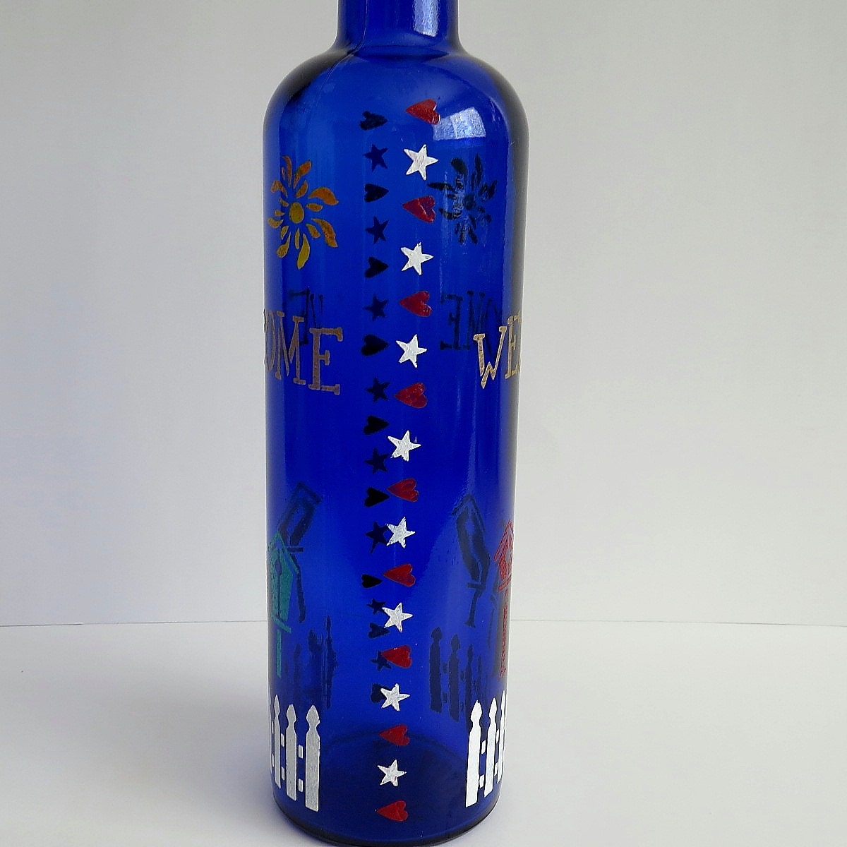 Recycled Wine bottle Oil dispenser Olive oil by LindasYardArt