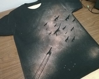 Mass Effect N7 Reapers Inspired Handmade Bleach Shirt