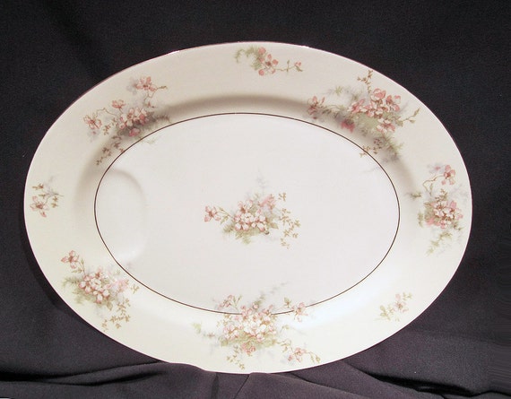 Theodore Haviland Apple Blossom 14-inch Oval Serving Platter