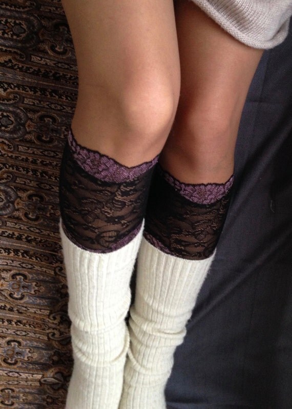 lace cuff boot socks