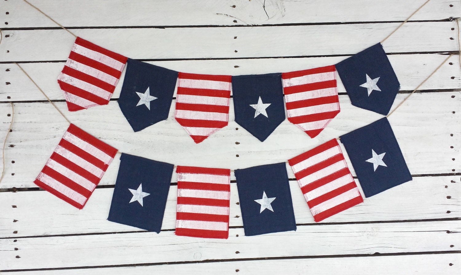 Patriotic bunting memorial day bunting 4th of July bunting