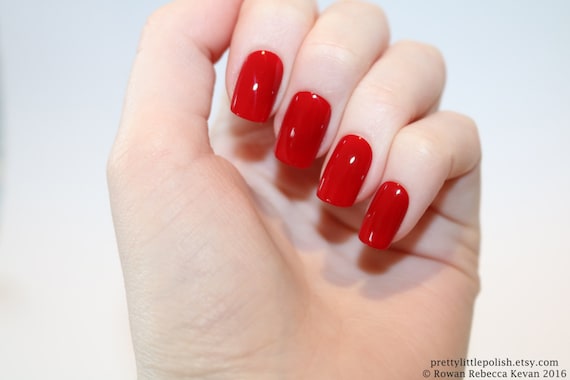 Red short square nails Nail designs Nail art Nails