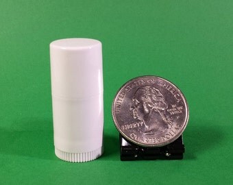 Mini Lip Balm Container/Tube (Empty) (White) with Tamper Evident Shrink Wrap