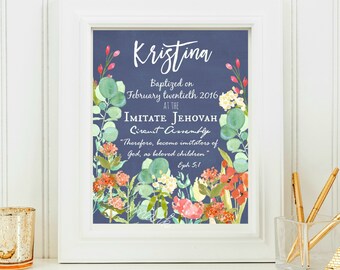 JW Baptism Print-Custom - jw baptism gift- jw gifts - jw baptism