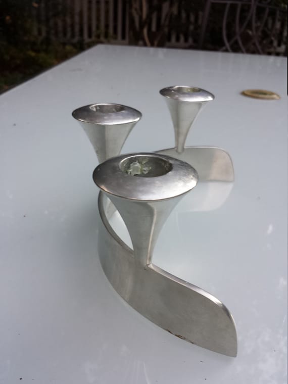 Reed & Barton Pewter mid century candlesticks