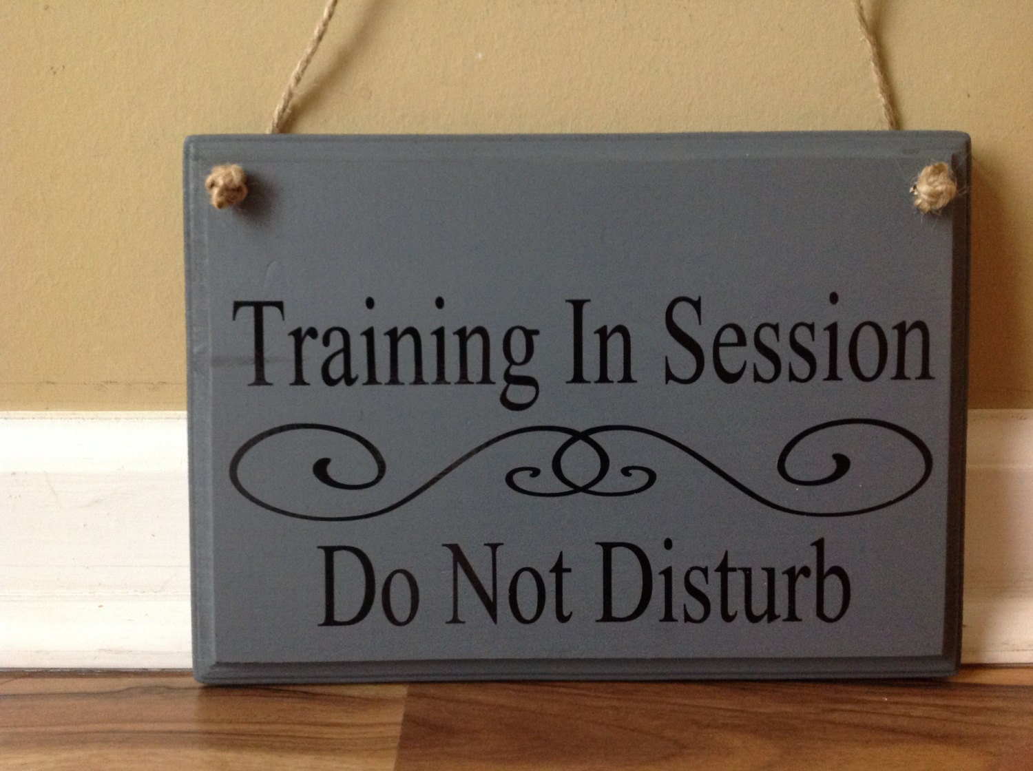 Training In Session Workout Do Not Disturb Door Hanger Wood