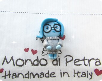 Sadness Charm Inside Out in Polymer Clay