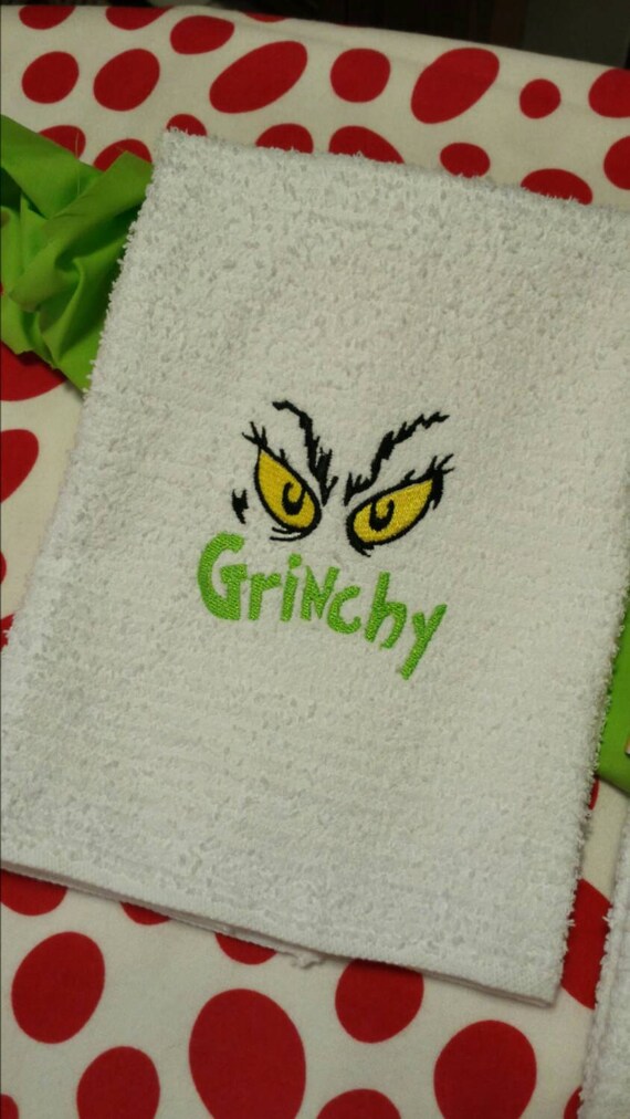 GRINCH Towels HuMoRouS STiNK STaNK STunK by DesignsbySugarbear