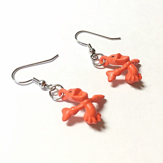 Items similar to Crab earrings, crustacean earrings on Etsy