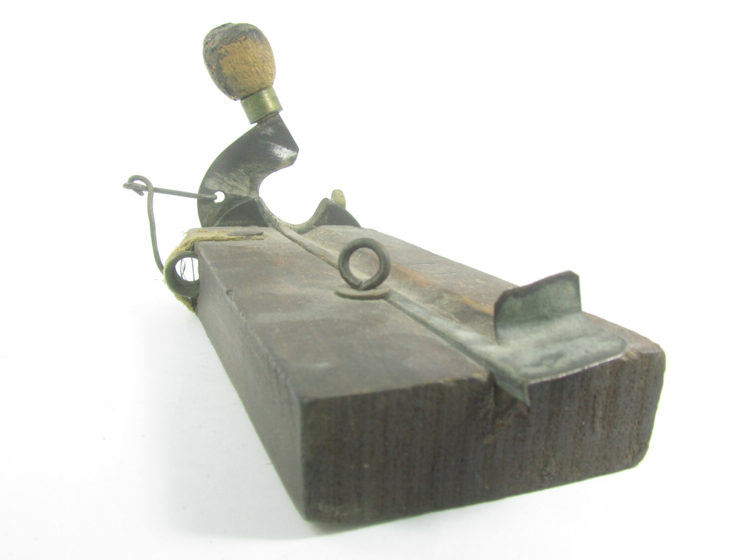 Antique Cigar Cutter Box, smoke, antique tool, Man Cave, Rustic Decor