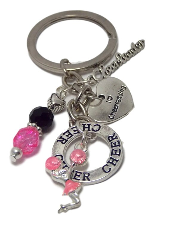 Cheer Keychains Bulk Unique Cheerleading Gifts Silver