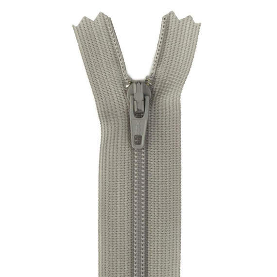 Light Gray 14 Zippers YKK 3 Nonseparating Closed