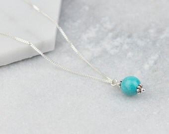 Handmade Sterling Silver Turquoise Necklace