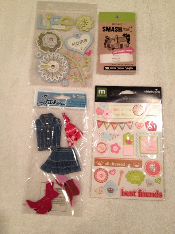 Scrapbook Stickers Embellishments 3D Chipboard