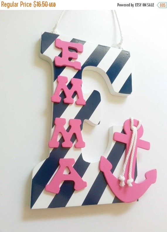 Baby Room Letters Nursery Letters Anchor Decor by LaurenAnnaLei