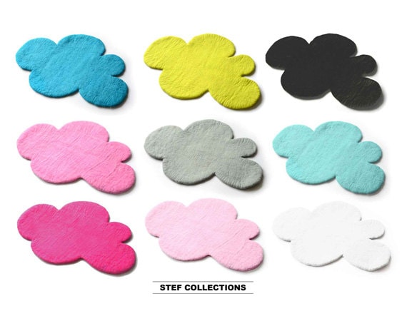 Wolke teppich filz teppich normalgröÃe pink grau von cloudden