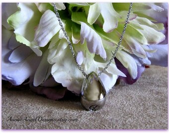 Teardrop Cremation Urn Necklace, Tear in the Ocean Ash Holder, Cremation Urn, Water Drop Cremains Urn, Memorial Urn Necklace, Sympathy Urn
